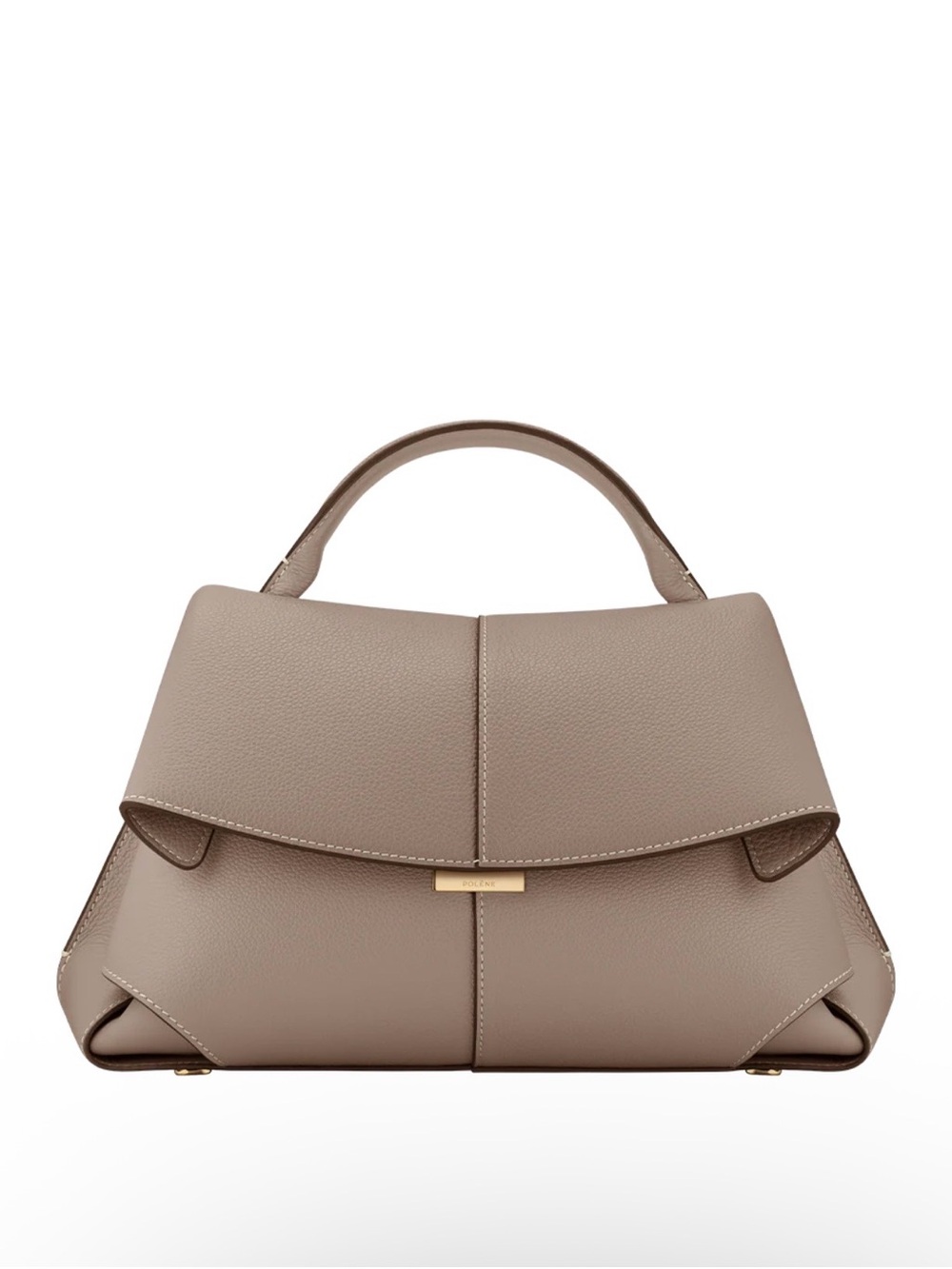 MOKKI POLENE PURSE TAUPE Italian calf leather